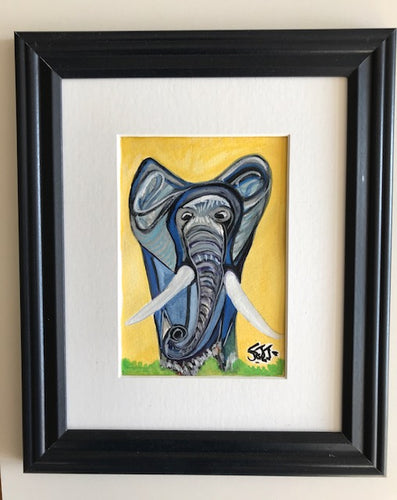 Watercolor Elephant Painting - Endurance-Uvumilivu